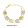 Gold Color Shell Cz Charm Long Double Layer Necklace For Women Girl Holiday Delicate Jewelry - Image 9