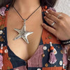 Exaggerated Metal Big Starfish Pendant Necklace for Women Silver Color Punk Gothic Star Chain Choker Party Y2K Jewelry - Image 5