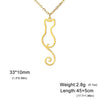 Kitten Cat Pendant Necklace For Women Stainless Steel Cold Color Lovely Cats Animal Neck Chain Jewelry Gift - Image 17