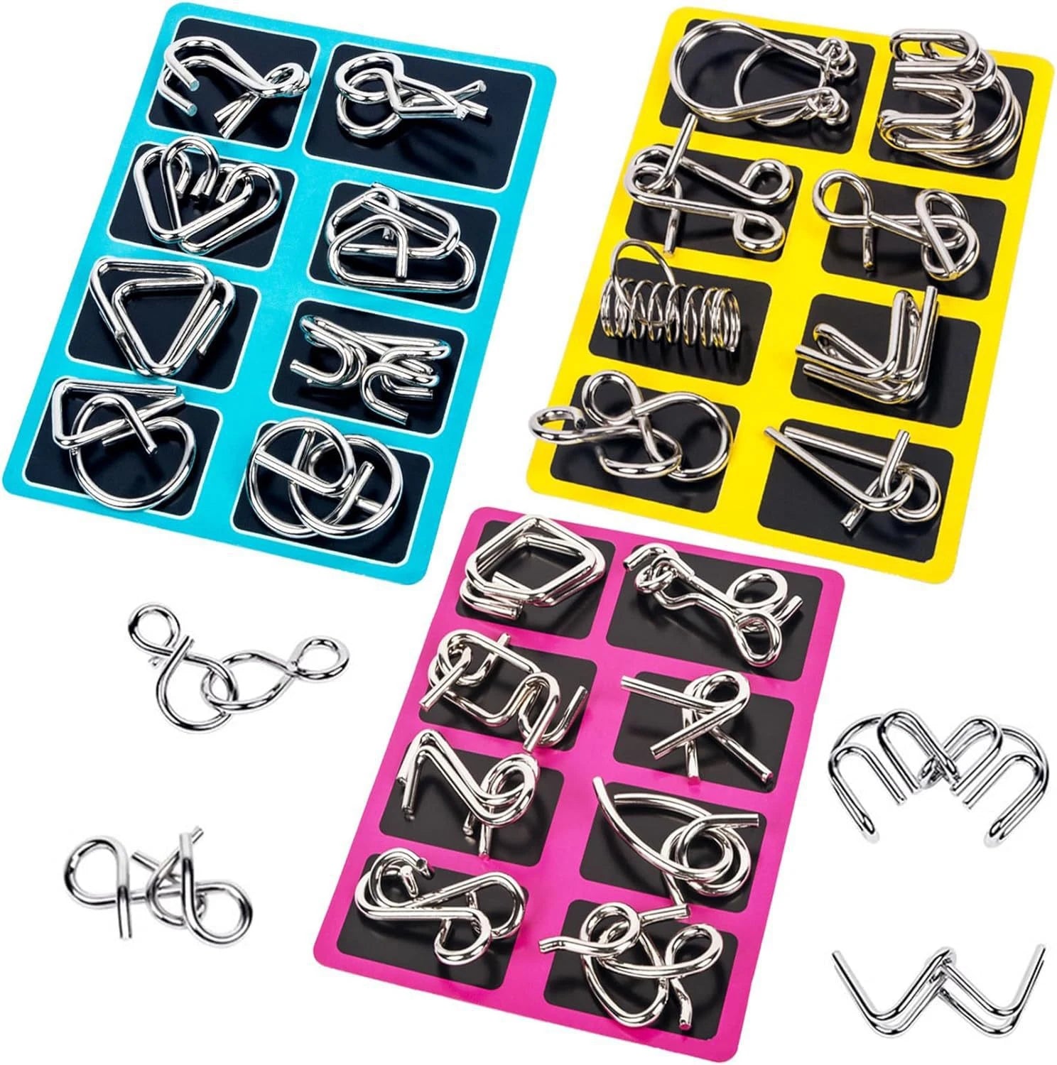 Fun Metal Chinese Ring Puzzle Intelligent Brain Teaser IQ Logic Game for Children Adult Family Entertainment Educational Toy - Image 1