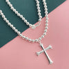 Silver Necklace Width 4mm/6MM Buddha Bead Chain Cross Pendant Chain for Women Men Jewelry - Image 5