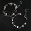 2Pcs Y2K Cute Star Stackable Bracelet Set Silver Tone Hollow Star Clear Crystal Chip Bracelets for Coquette Aesthetic Jewelry - Image 3