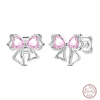 Silver Sweetheart Bow Earrings Round Donut Zircon Crab Ocean Earrings for Women Girls Jewelry - Image 37
