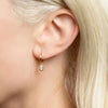 Colorful Zircon Geometric Drop-shaped Hoop Earrings Women Personality Huggie - Image 5