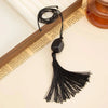Salircon Simple Irregular Black Resin Tassel Pendant Necklace for Women Adjustable Waxed Thread Sweater Chain Jewelry - Image 6