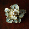 Vintage Baroque Embossed Enamel Flower Brooches Stud Earring Set Pearl Brooch Women Clothing Party Accessories Gift - Image 12