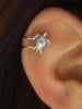 Glamour Lady Simple Zircon Set Flower Earrings Banquet Jewelry - Image 7
