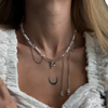Y2K Heart Beaded Necklace Women Boho Crystal Class Gravel Clavicle Chain Cool Y2K Choker Jewelry - Image 1