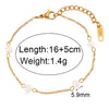 Stainless Steel Chain Freshwater Pearl Chain Necklace Bracelets For Women Gold Plated Jewelry Set - Image 7