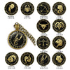 12 Constellation Scorpio Sagittarius Capricorn Aquarius Pendant Antique Bronze Necklace Glass Dome Zodiac Jewelry For Gift - Image 1
