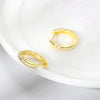 Small Hoop Earrings Women Hip Hop Jewelry Circle Round A Zircon Rose Gold Color Men Piercing Ear Clip - Image 5