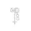 Silver 1Piece Star/Moon Charms Piercing Earrings For Women Long Tassel Pendant Chain Party Jewelry Gifts - Image 23