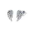 Silver Snowflake Heart Angel Wing Stud Earrings Women Sun Star Zircon Ear Studs Wedding Party Jewelry Gift - Image 11