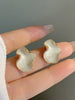 Abstract Alien White Color Cloud Irregular Stud Earring for Women Temperament Ear Jewelry Simple Christmas Valentine's Day Gift - Image 15