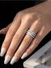 Glittering Diamond Engagement Ring Set For Women Gift Wedding Jewelry - Image 2