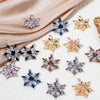 1 Piece Brass Christmas Charms Snowflake Clear Cubic Zirconia Multicolor Rhinestone Pendants For Necklace Making 20.5mm x 16mm - Image 6