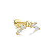 1PC Silver Horse Eye Zircon Crown Tassel Puncture Thread Flat Earring For Women Long Cartilage Chain - Image 19
