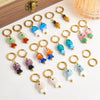 1Pair Dopamine Summer Sea Glass Fish Pendant Stainless Steel Cute Animal Bee Y2K Girl Hoop Earrings Jewelry - Image 1