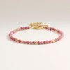 Faceted Bead Bracelet with Square Stainless Steel Spacers - Image 10