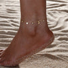 316L Stainless Steel Jewelry Gold-plated Zircon Stars Moon Charm Anklet Chain For Women - Image 1