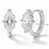Environmentally Friendly Brass Marquise Zirconia Hoop Earring For Women Minimalist Gold Plated Pear Earring - Image 10