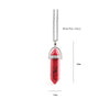 Point Pillar Bullet Hexagonal Column Necklace Stone Quartz Crystal Chakra Pendant Necklace for Women Men with Chain - Image 14