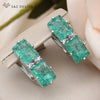 Rose Gold Color Rectangle Ice Crack Crystal Drop Earring For Women Wedding Cubic Zirconia Jewelry - Image 9