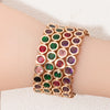 8mm Round Enamel Zirconia Bracelets For Women Colorful Boho Elastic Bangle - Image 6
