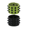 Green Black Punk Spike Bracelet 90s Wide Leather Bracelets for Women Men Goth Girl Cuff Bangle Studded Wristband Jewelry - Image 1