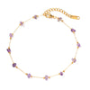 Summer Bohemia Stone Anklet For Women Beach Classic Purple Gravel Stainless Steel Bracelet Jewelry Gift - Image 7