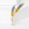 Rhinestone Wheat Ear Brooches for Women Unisex Enamel Wheat Plant Pins Banquet Party Backpack Gifts Jewelry Accessories - Image 6