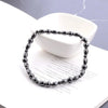 Magnetic Black Stone Anklet Stone Elastic Bracelet Black Hematite Stone Beads Stretch Care Anklet Jewelry - Image 4