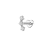 Silver Zircon Stud Earrings 1PC Eight pointed star Women Gold/Silver Heart Flat back piercing Jewelry Gift - Image 46