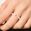 Korean Imitation Pearl Minimalist Pearl Finger Ring White Round Pearl Ring Wedding Anniversary Gift - Image 4