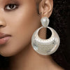 Gold Silver Color Large Earring Exaggerated Chunky Big Circle Drop Earring For Women Wedding Banquet Jewelry Gift Hip Hop - Image 2