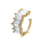 Zakol 1Pcs Square Zircon Ear Clip Earrings for Women Girls Geometry Ear Cuff Party Silver/Gold Color Ear Jewelry - Image 6