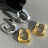 Metal Style Hoop Earrings for Women Heavy Basic Styles Geometric Ear Buckle Vintage Geometry Jewelry Party Gifts - Image 1