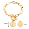Women Bracelet Stainless Steel Silver/gold Color T bar Flat Line Oval Chain Female Bracelet Jewelry - Image 18