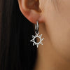 Stainless Steel Gold Color Drop Earrings Women Round Heart Flower Sun Totem Pendant Hoop Earrings Jewelry Gift - Image 3