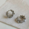Smooth Star Zircon Hoop Earrings for Women Girls Metal Chunky Sun Rhinestone Ear Buckle Punk Y2K Jewelry - Image 28
