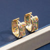 Retro Women's Ear Buckle, Colorful Zircon, and Charming Women's Earrings, Women's Christmas Gift - Image 1