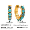 Vintage Turquoise Imitation Pearl Clip Earrings For Women Gold Plated Stainless Steel Earrings Jewelry Gift - Image 7