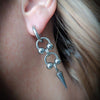 Y2K Spike Rivet Ball Huggie Hoop Earrings for Women Stainless Steel Emo Punk Pointed Drop Earrings Gothic Grunge Earrings - Image 4