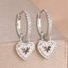 2PCS Light Heart Shaped Coloured Zircon Drop Earring For Women Temperament Gift Young Girls Statement Jewelry - Image 12