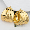 Dubai Gold Plated Jewelry Earrings Set Banquet Drop Women Lady Big Earrings for Girls Golden Hoop Earrings - Image 3