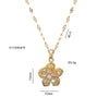 Light Spin Zircon Flower Pendant Necklace for Women Gold Color Quality High Sense Chain Necklaces Party Jewelry Gifts - Image 6