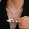 Pearl Jewelry Set For Women Dangle Earrings Pendant Necklace Simple Dainty Daily Wear Outfit Party Accessories - Image 3