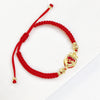 Red/Black Rope Braided Sacred Heart Shaped Crystal Cross Bracelet Classic for Men Women Lucky Religious Jewelry Party Gift - Image 4
