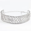 Stonefans Geometric Hollow Rhinestone Choker Necklace for Women Short Chain Crystal Collar Necklace Night Club Jewelry