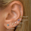 1PC Stainless Steel Birthstone Mini Stud Earrings 12 Constellation Cartilage Butterfly Earring Hypoallergen Piercing Jewelry - Image 2